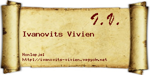 Ivanovits Vivien névjegykártya